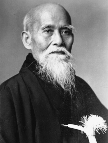 Morihei Ueshiba grondlegger van het Aikido